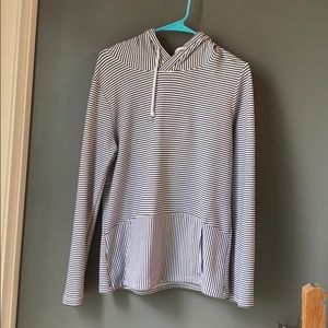 Lorna Jane Athletic Stripe Hooded Pullover Size M